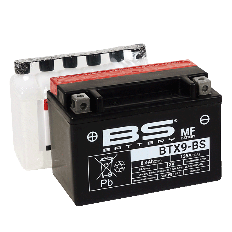 BTX9-BS 12V 8Ah 120CCA 150x87x105 Bs-Battery bakımsız-mf motosiklet aküsü