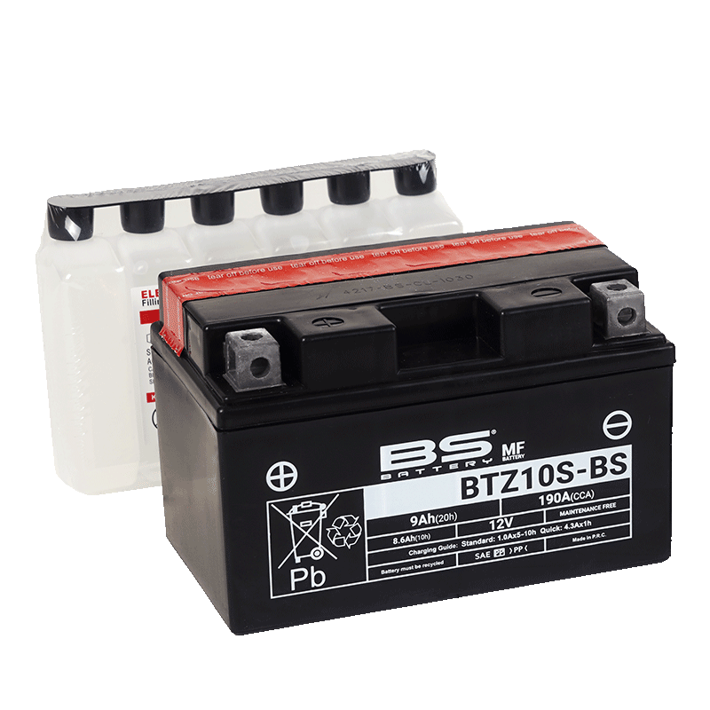 BTZ10S-BS (YTZ10S-BS) 12V 8,6Ah 190CCA 150x88x93 Bs-Battery bak?ms?z-mf motosiklet aküsü
