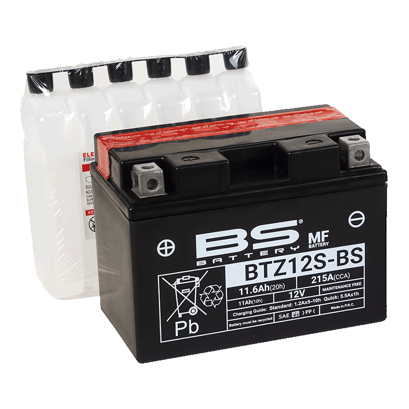 BTZ12S-BS (YTZ12S-BS) 12V 11Ah 210CCA 150x88x110 Bs-Battery bak?ms?z-mf motosiklet aküsü