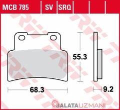 Yamaha YZF-R 125  (2014-> --) Ön Organik Fren Balatasi TRW MCB785