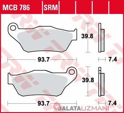 Yamaha YP 250 RX-Max (2005->2009) Ön Sinter Fren Balatasi TRW MCB786SRM
