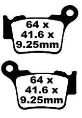 KTM EXC 450 (4T) (2009-2014) Arka Organik Kevlar Fren Balatasi EBC FA368TT
