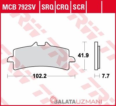 Aprilia RSV4 1000 R, Factory, ABS (2010-> --) Ön Karbon Fren Balatasi TRW MCB792CRQ*