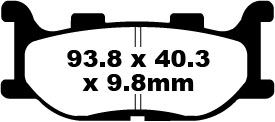Yamaha FZ6- NS - Naked/ABSsiz/2 Piston Kaliper (1B35/1B6) (2005-2006) Ön Sinter Fren Balatasi EBC FA199HH*