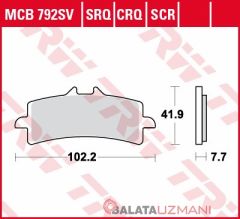 Ducati 1200 Multistrada S AA (2015-> --) Ön Sinter Fren Balatasi TRW MCB792SV*