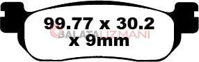 Yamaha YP 250 R X-Max (ABS) (2011-2016) Organik Arka Fren Balatasi EBC SFA275