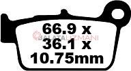 Kawasaki KX 250 F (KX 250 N1/N2) (4T) (2004-2005) Sinter Arka Fren Balatasi EBC FA367R