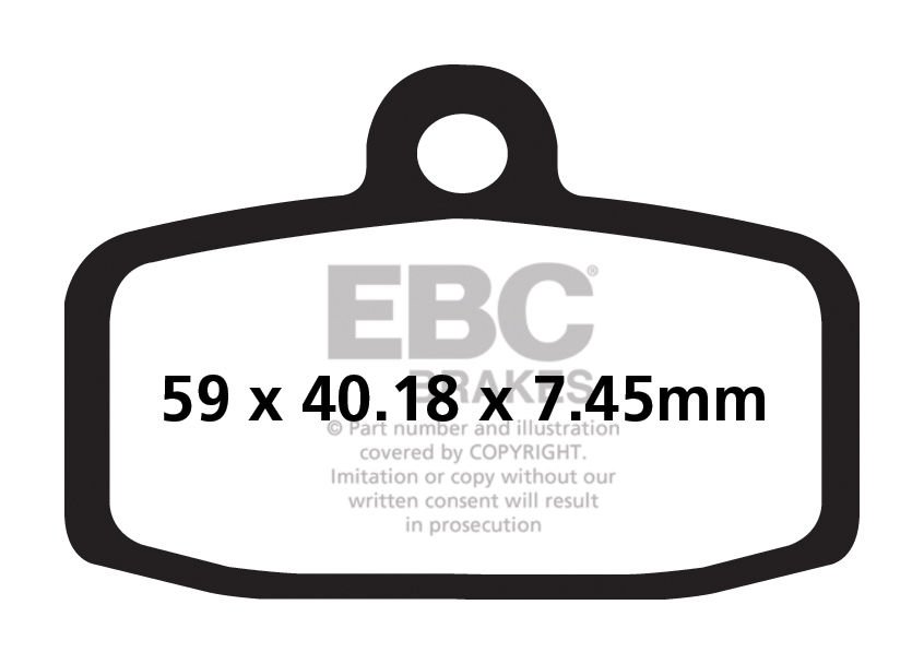 KTM SX 85 (17/14 jant - 220mm Ön/Disk/Radyal Kaliper) (2012-2014) Ön Organik Kevlar Fren Balatasi EBC FA612TT