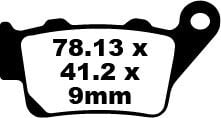 Yamaha TT 600 E (4LW3/4LW4/4GV4/4GV5) (1994-2001) Arka Organik Kevlar Fren Balatasi EBC FA208TT