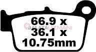 Yamaha WR 450 FW/FX/FY/FZ/FA/FB/FD/FE/FF (4T) (2007-2015) Sinter Arka Fren Balatasi EBC FA367R