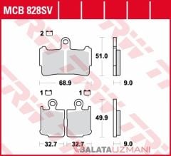 Honda VFR 1200 FAABS SC63, FDABSDCT SC63 (2010-> --) Ön Sinter Fren Balatasi TRW MCB828SV*