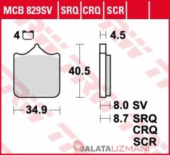 BMW S 1000 RR, RR ABS (2009-> --) Ön Sinter Fren Balatasi TRW MCB829SV*