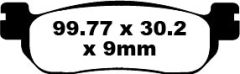 Yamaha X-MAX 125ABS (39D2/Nissin F/Kaliper)- YP 125 RA (2011-2014) Arka Sinter Fren Balatasi EBC SFA275HH