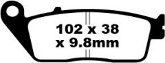Yamaha X-MAX 125ABSsiz (39D1/5/Nissin F/Kaliper)- YP 125 R (2010-2014) Ön Organik Kevlar Fren Balatasi EBC SFA196
