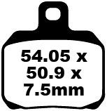 Yamaha X-MAX 125ABSsiz (39D1/5/Nissin F/Kaliper)- YP 125 R (2010-2014) Arka Organik Kevlar Fren Balatasi EBC SFA266