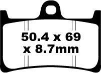 Yamaha XP 500 - (530cc- Black & Bronze MAX - ABSsiz & ABSli)) (2013-2014) Ön Organik Kevlar Fren Balatasi EBC SFA252*