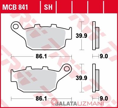 Honda CB 500 F, FA (2013-> --) Arka Organik Fren Balatasi TRW MCB841