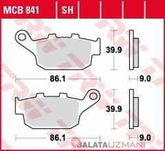 Honda CB 500 F, FA (2013-> --) Arka Organik Fren Balatasi TRW MCB841