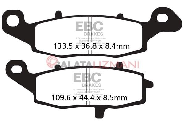 Suzuki SFV 650 K9/L0/L1/L2/L3/L4/L5 Gladius (ABS siz) (2009-2015) Organik Sol Ön Fren Balatasi EBC FA229