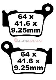 BMW G 450 X (2008-2011) Sinter Arka Fren Balatasi EBC FA368R