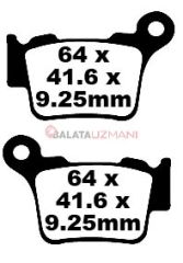 BMW G 450 X (2008-2011) Sinter Arka Fren Balatasi EBC FA368R