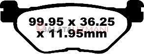 Yamaha XP 530 A - Iron Max (530cc Engine - ABS Model) (2015-2016) Organik Arka Fren Balatasi EBC SFA319