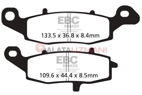 Suzuki GSR 750 AL2/AL/AL4/AL5/AL6 (ABS) (2011-2016) Organik Sol Ön Fren Balatasi EBC FA229