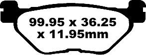 Yamaha XP 500A - T-MAX(530cc ABSli) (2012-2014) Arka Organik Kevlar Fren Balatasi EBC SFA319