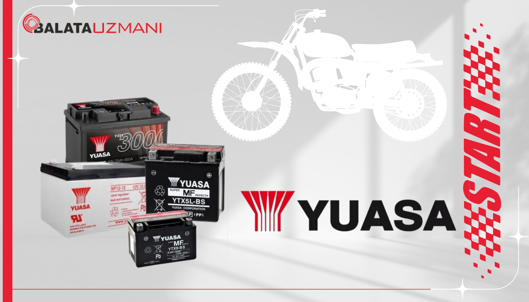 Dünya'nın Lider Motosiklet Akü Üreticisi Yuasa Ürünleri Stoklarımızda