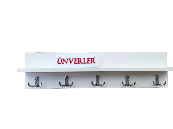 Ünverler Mobilya Portmanto Duvar Askılığı Elbise Askılığı Beyaz 80 Cm  UN0000416