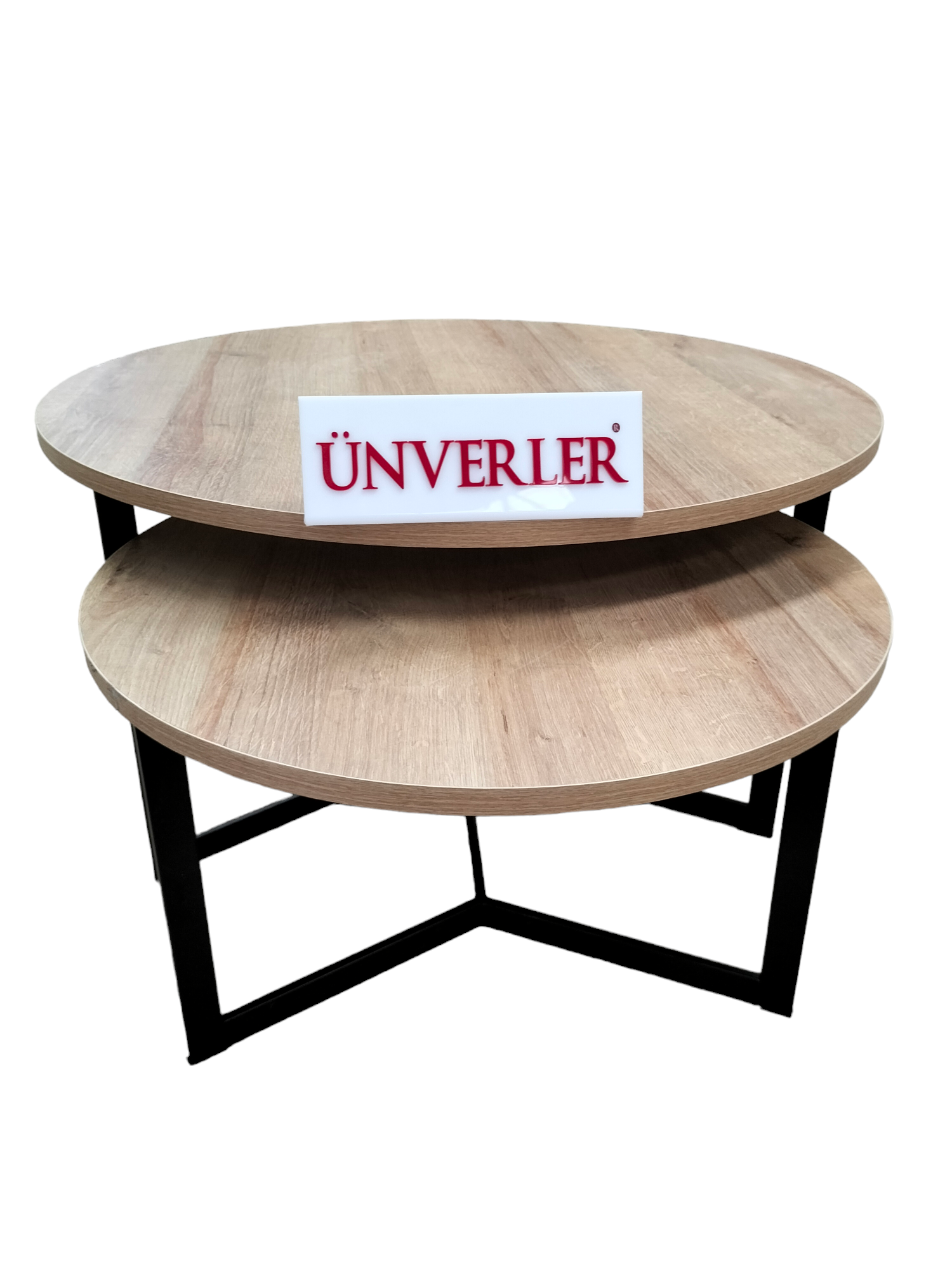 Ünverler Mobilya Oval MDF Zigon Sehpa 2'li