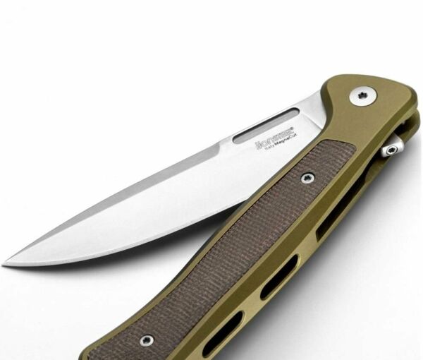 Lionsteel Skinny Green Aluminum Stone Washed Blade Çakı