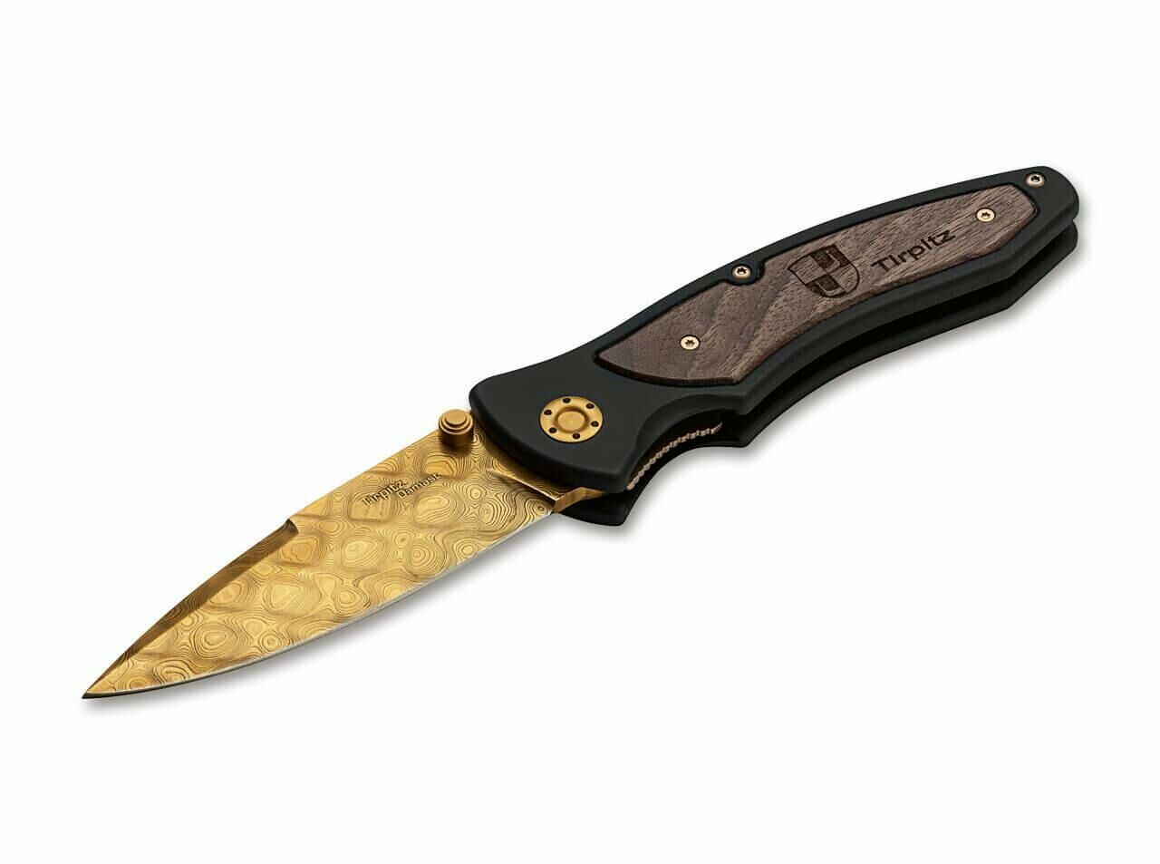 Böker Manufaktur Tirpitz-Damascus Gold Çakı