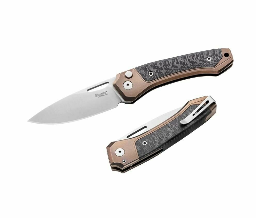 Lionsteel Twain-Bronze Titanium / Carbon Fiber Çakı