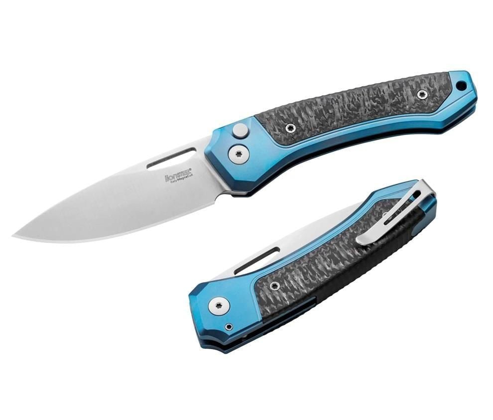 Lionsteel Twain-Blue Titanium / Carbon Fiber Çakı