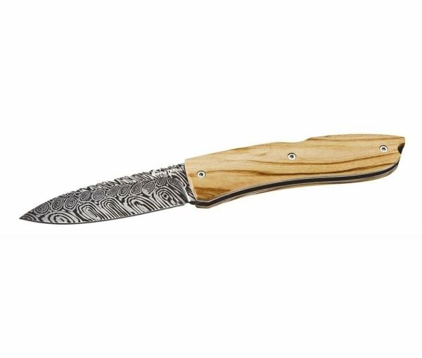 Lionsteel 8800D UL Opera Damascus - Olive Wood Çakı