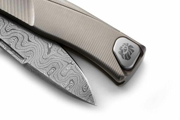 Lionsteel Thrill Damascus Grey Titanium Çakı