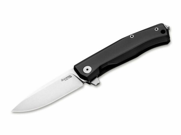 Lionsteel MT01A BS Myto Stone Washed M390 Blade, Black Aluminium Handle Çakı