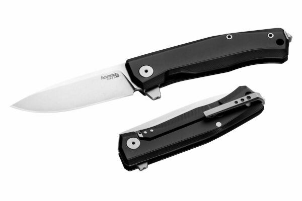 Lionsteel MT01A BS Myto Stone Washed M390 Blade, Black Aluminium Handle Çakı