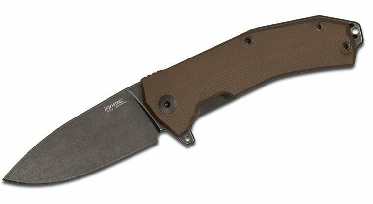 Lionsteel KUR Black - Brown handle Çakı