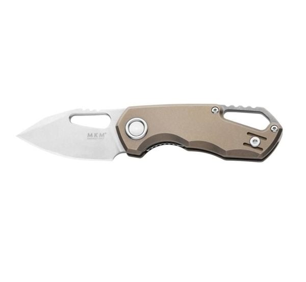 MKM Isonzo M390 Clip Point Titanium Bronze Çakı