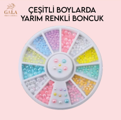 RENKLİ YARIM BONCUK SÜS