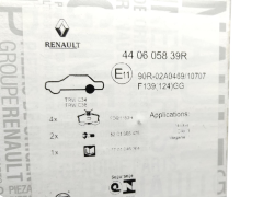 Clio 3 Arka Fren Balata - Renault Megane 1 Modus Scenic 1 440605839R - 7701206784 - 440603511R