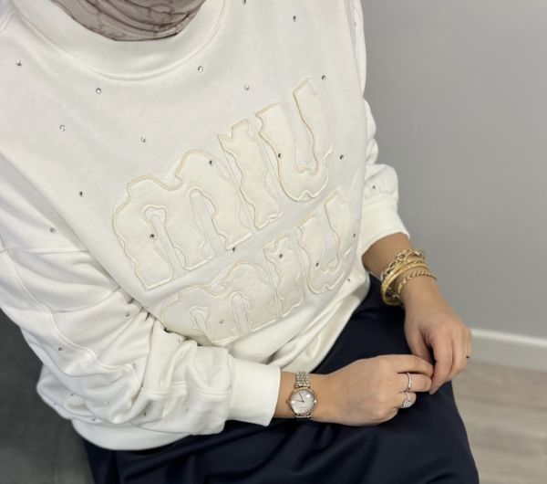 Miu Sweatshirt Beyaz