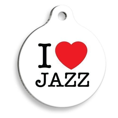 White Jazz Round Cat and Dog Tag