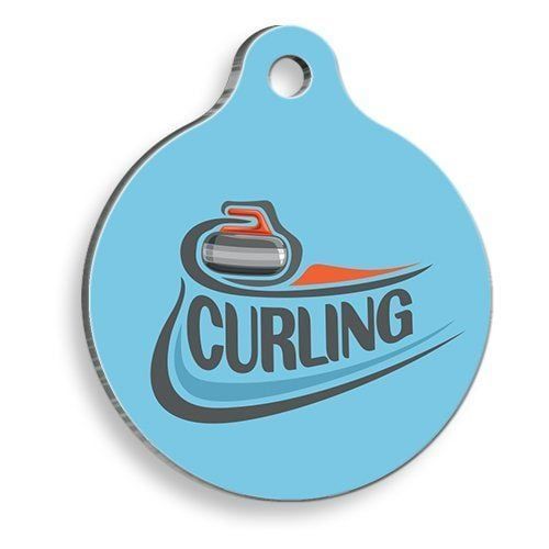 Curling Round Cat and Dog Tag