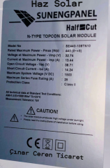 440w Watt Half Cut Monokristal Güneş Paneli Yeni Nesil