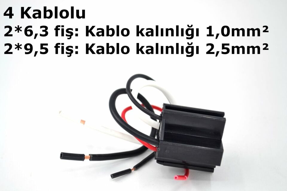 4 Kablolu Güç Röle Soketi 80A Kalın Bacak Fiş Uyumlu MT-51