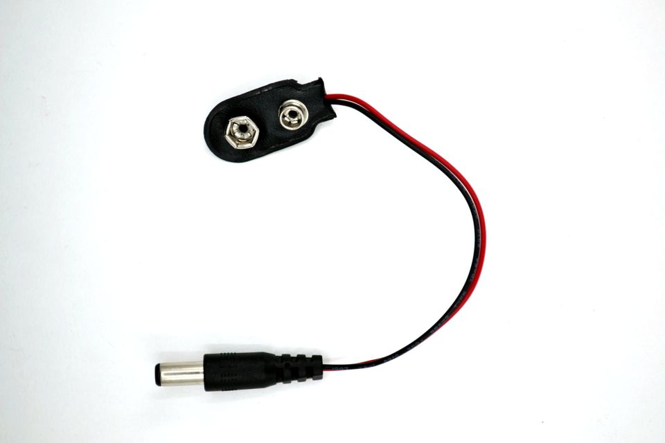 9V Yassı Pilden Elektrik Alma Soketi 2,1mm Erkek DC Jaklı MT-SK65