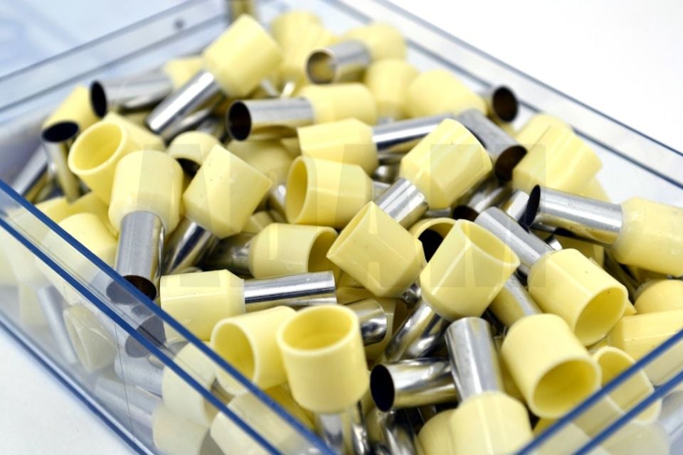 100 Adet 16mm² Kablo Yüksüğü Bakır Bej Yüksük